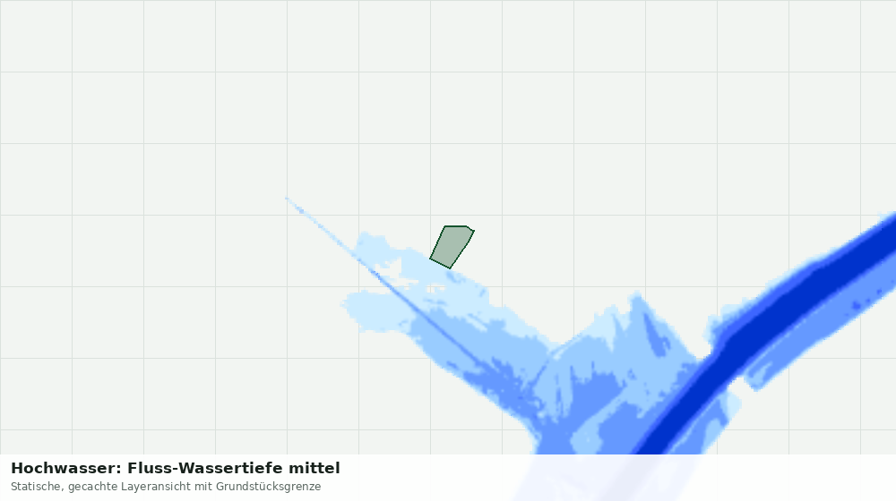 Statische Kartenansicht: Hochwasser: Fluss-Wassertiefe mittel
