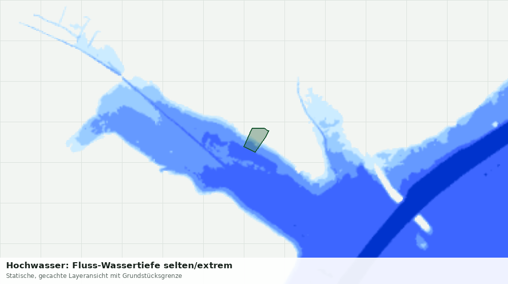 Statische Kartenansicht: Hochwasser: Fluss-Wassertiefe selten/extrem