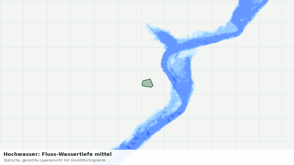 Statische Kartenansicht: Hochwasser: Fluss-Wassertiefe mittel