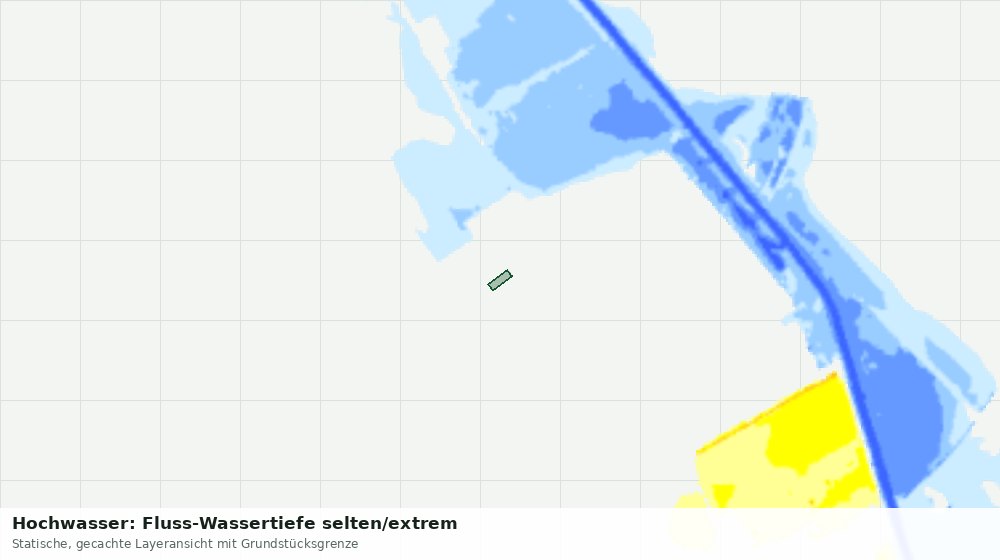 Statische Kartenansicht: Hochwasser: Fluss-Wassertiefe selten/extrem
