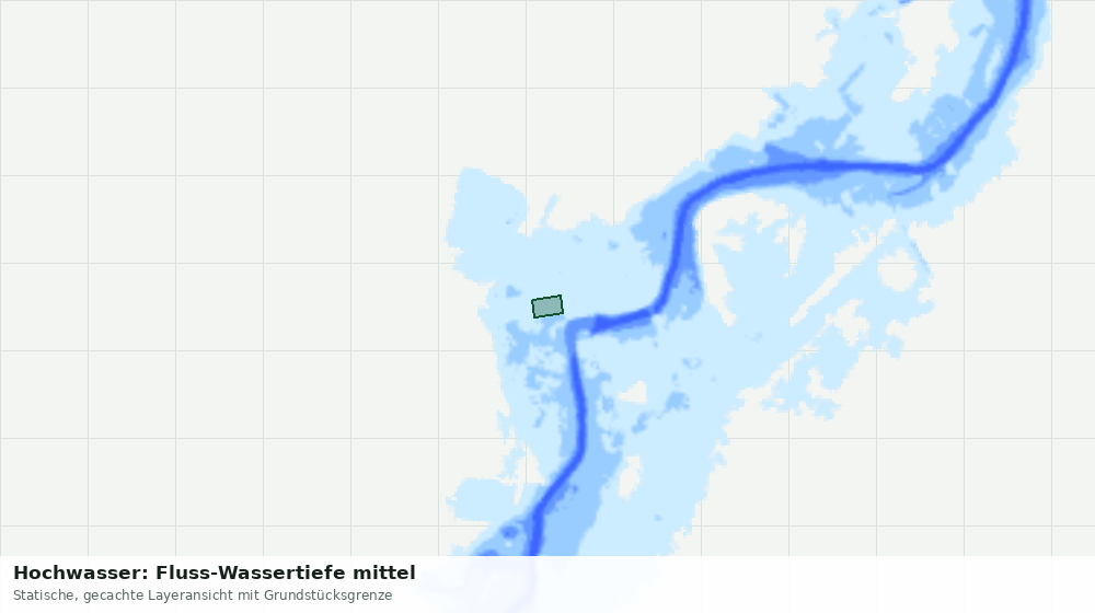 Statische Kartenansicht: Hochwasser: Fluss-Wassertiefe mittel