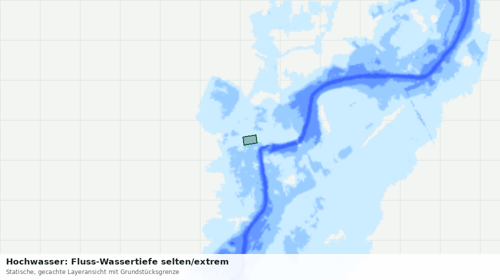 Statische Kartenansicht: Hochwasser: Fluss-Wassertiefe selten/extrem