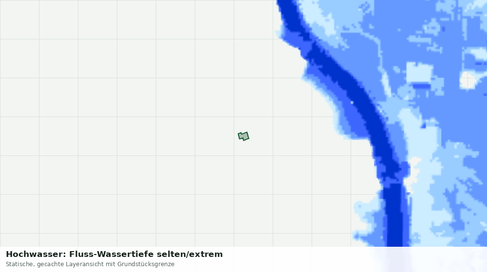 Statische Kartenansicht: Hochwasser: Fluss-Wassertiefe selten/extrem