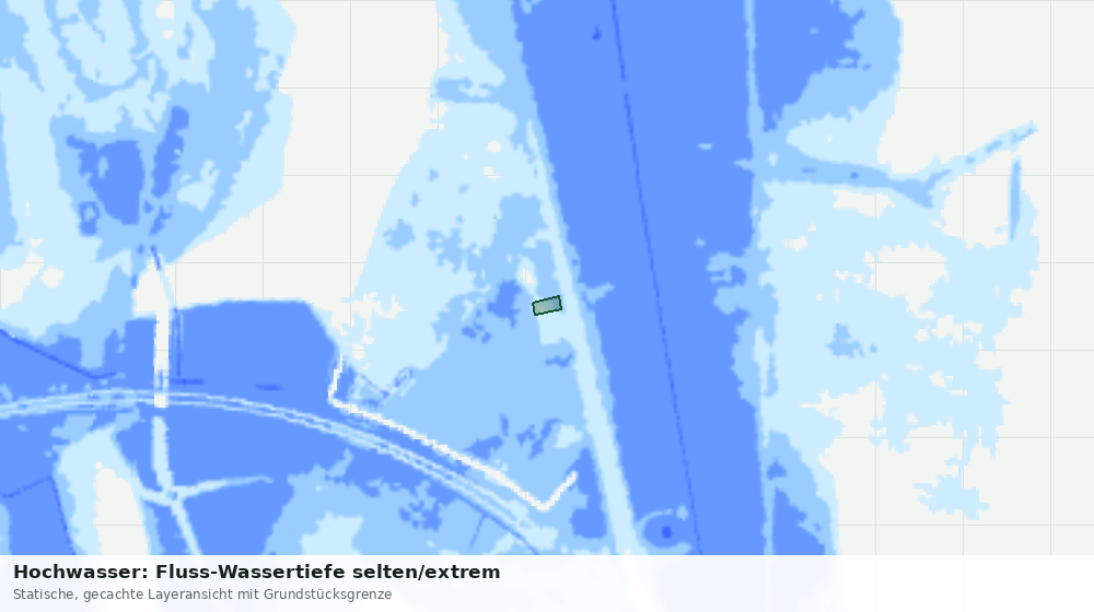 Statische Kartenansicht: Hochwasser: Fluss-Wassertiefe selten/extrem