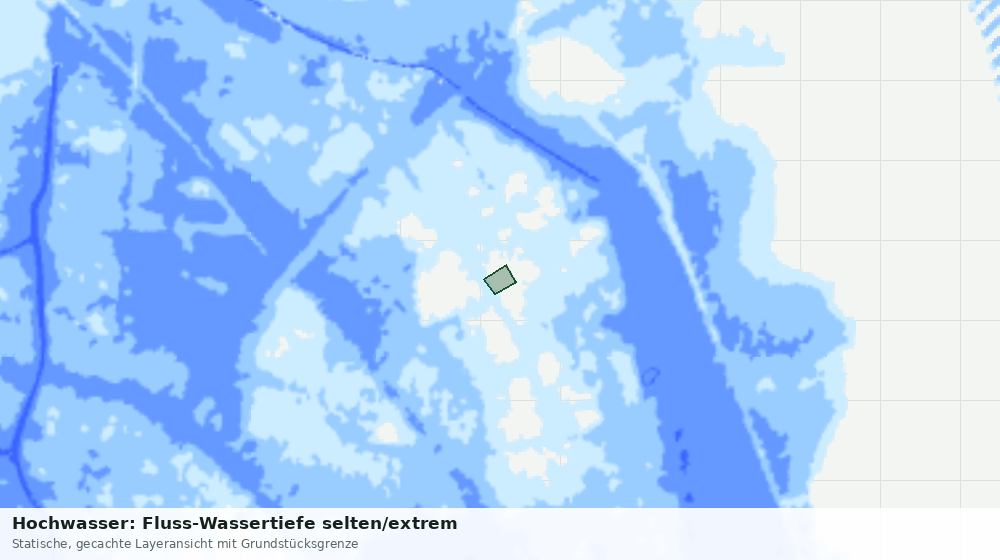 Statische Kartenansicht: Hochwasser: Fluss-Wassertiefe selten/extrem