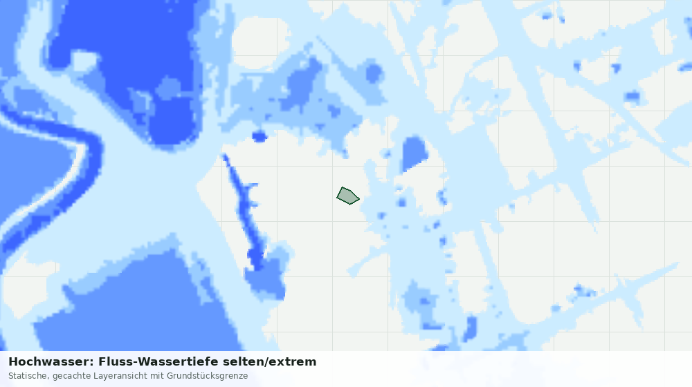 Statische Kartenansicht: Hochwasser: Fluss-Wassertiefe selten/extrem