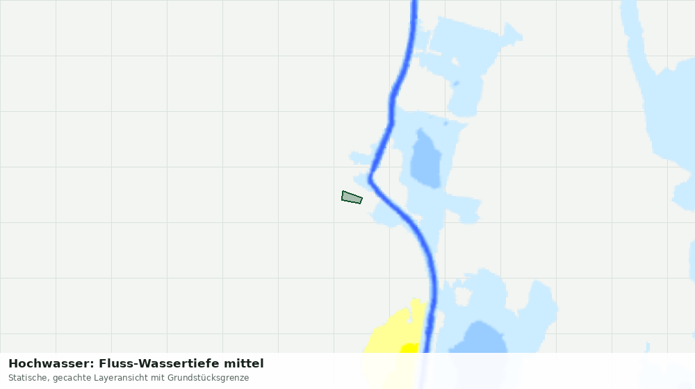 Statische Kartenansicht: Hochwasser: Fluss-Wassertiefe mittel
