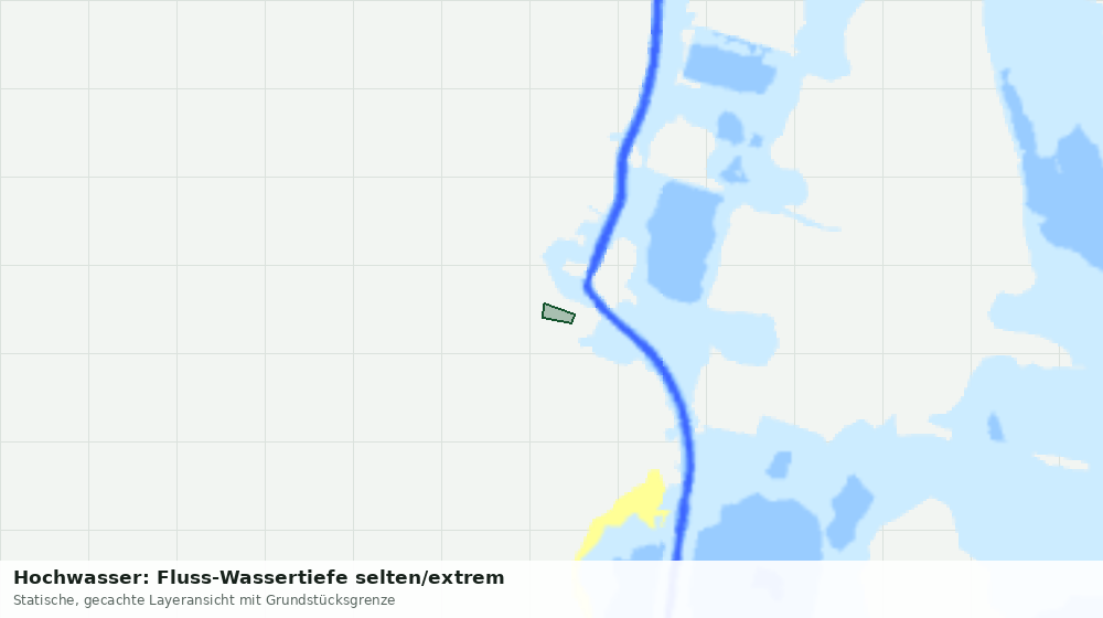 Statische Kartenansicht: Hochwasser: Fluss-Wassertiefe selten/extrem