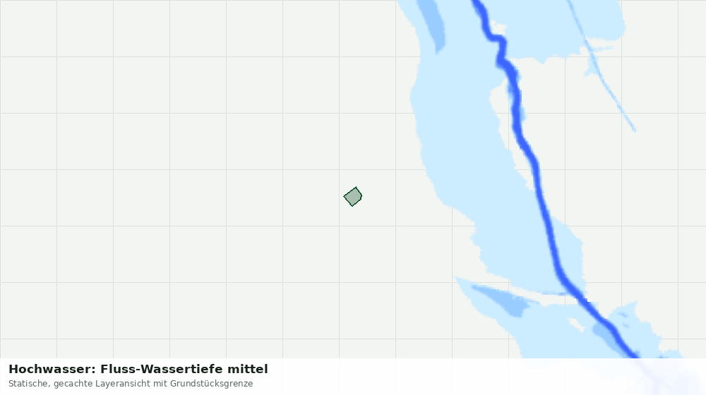 Statische Kartenansicht: Hochwasser: Fluss-Wassertiefe mittel