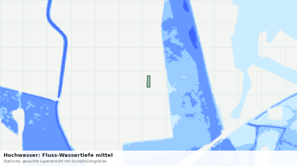 Statische Kartenansicht: Hochwasser: Fluss-Wassertiefe mittel