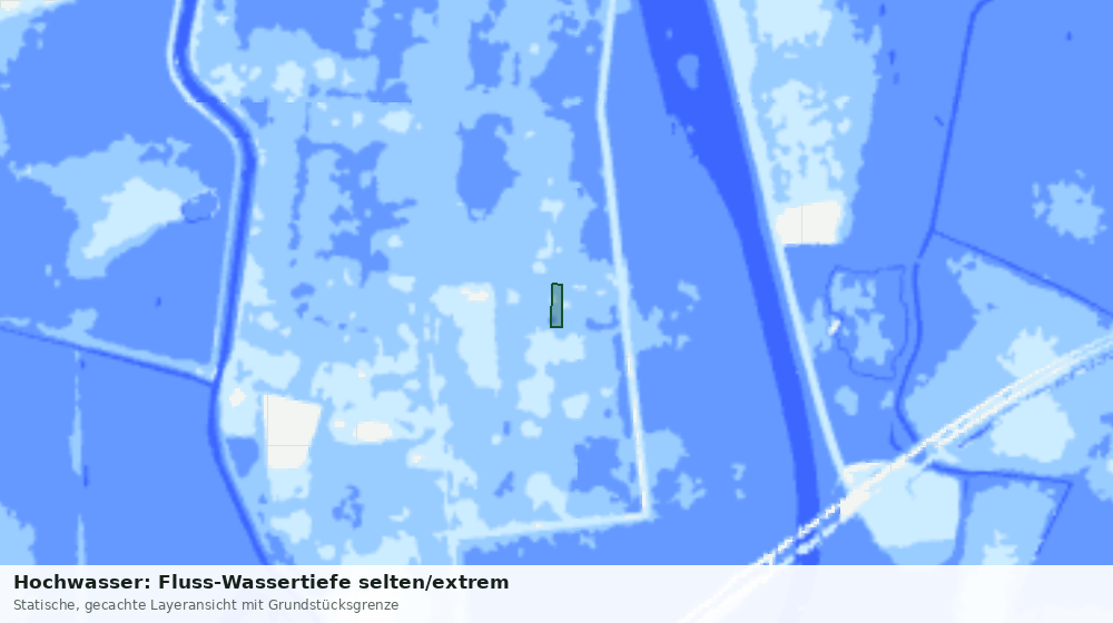 Statische Kartenansicht: Hochwasser: Fluss-Wassertiefe selten/extrem