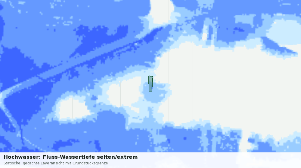 Statische Kartenansicht: Hochwasser: Fluss-Wassertiefe selten/extrem