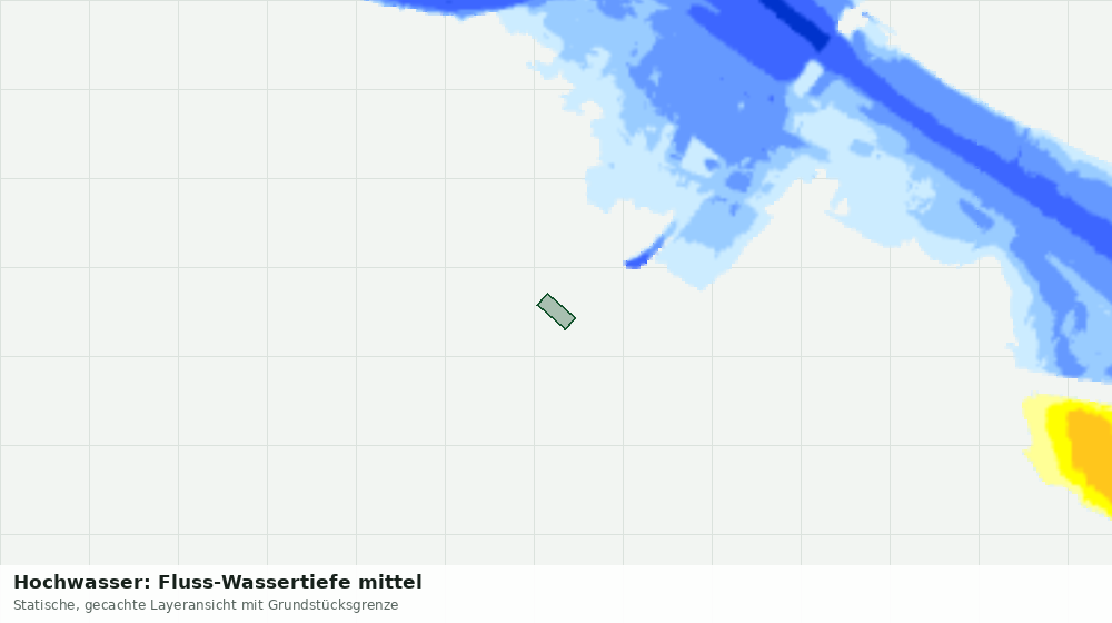 Statische Kartenansicht: Hochwasser: Fluss-Wassertiefe mittel