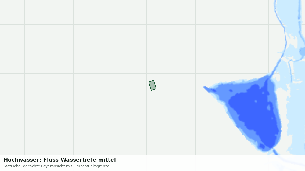 Statische Kartenansicht: Hochwasser: Fluss-Wassertiefe mittel