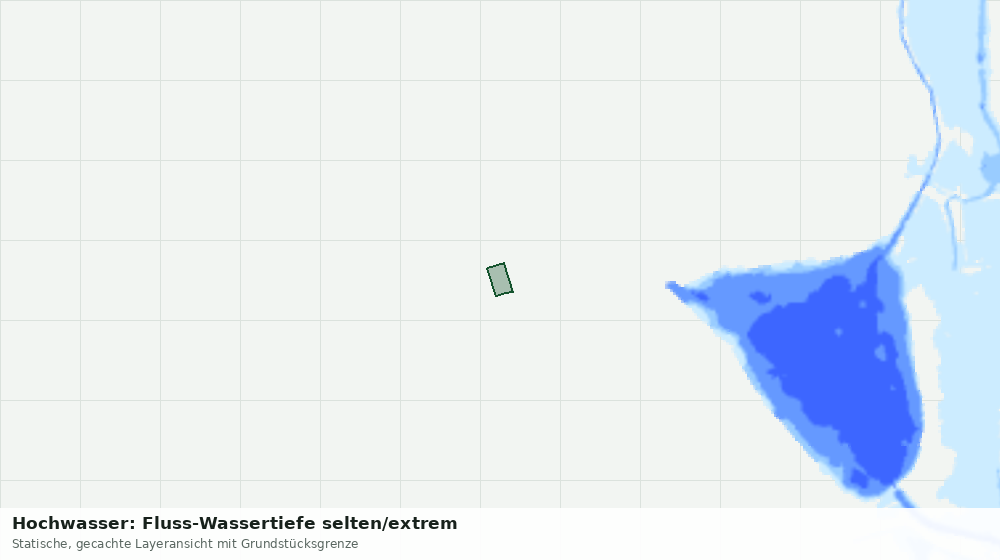 Statische Kartenansicht: Hochwasser: Fluss-Wassertiefe selten/extrem