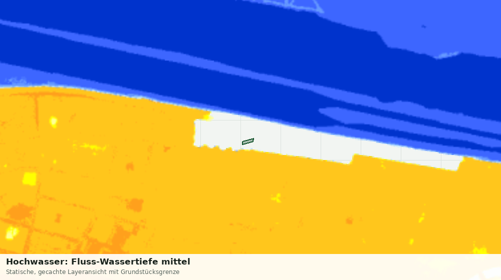 Statische Kartenansicht: Hochwasser: Fluss-Wassertiefe mittel