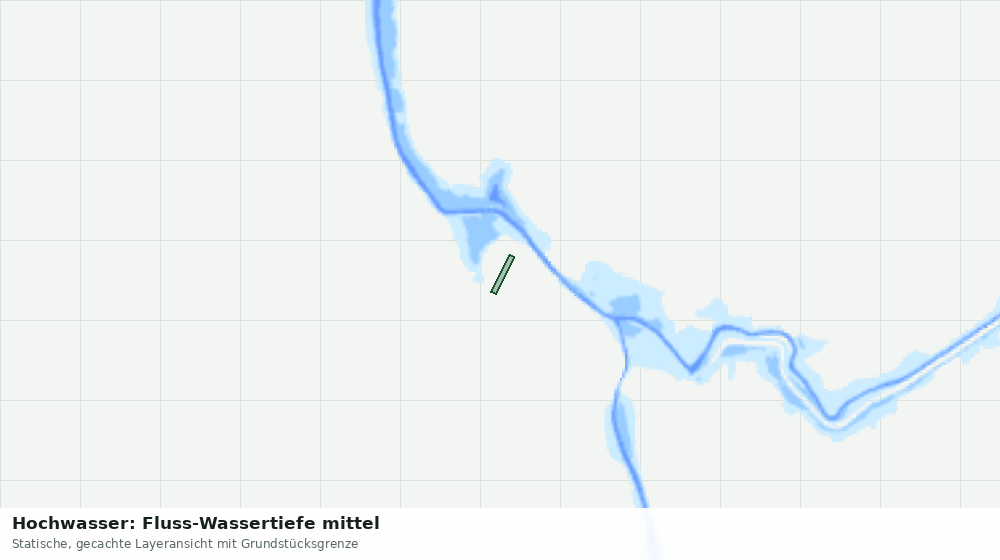 Statische Kartenansicht: Hochwasser: Fluss-Wassertiefe mittel