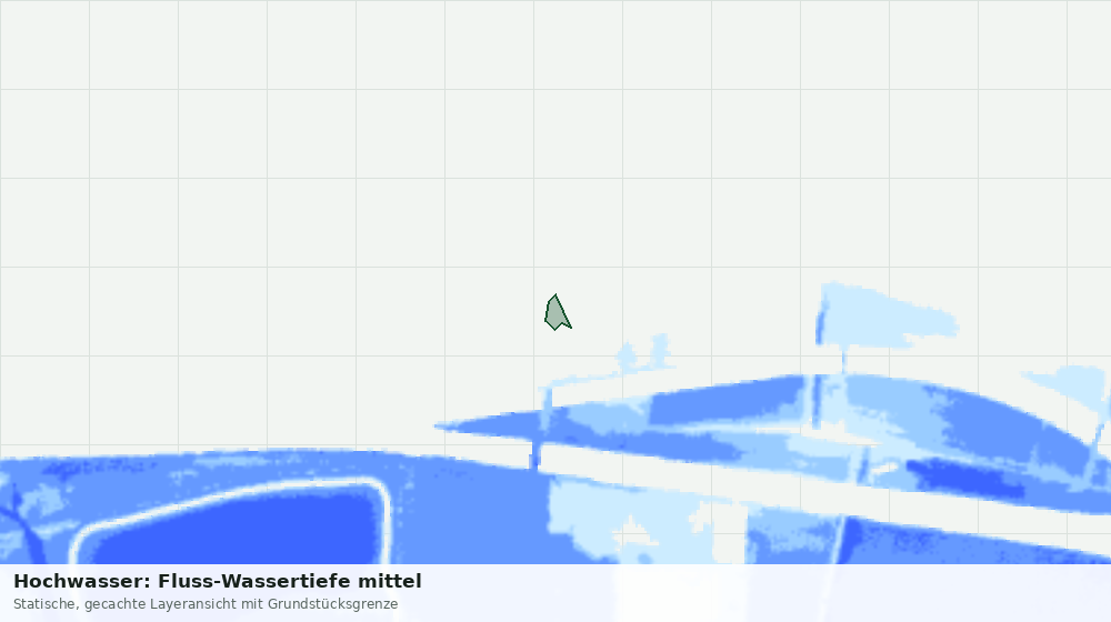 Statische Kartenansicht: Hochwasser: Fluss-Wassertiefe mittel