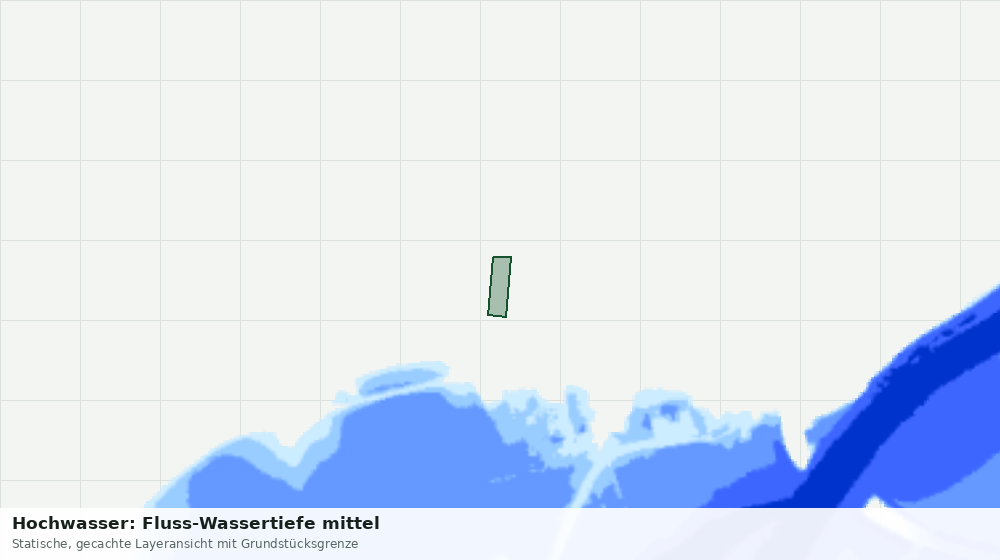 Statische Kartenansicht: Hochwasser: Fluss-Wassertiefe mittel