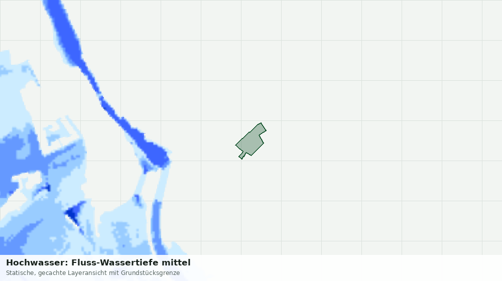 Statische Kartenansicht: Hochwasser: Fluss-Wassertiefe mittel