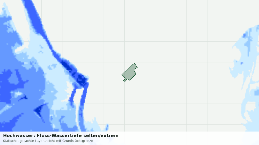 Statische Kartenansicht: Hochwasser: Fluss-Wassertiefe selten/extrem