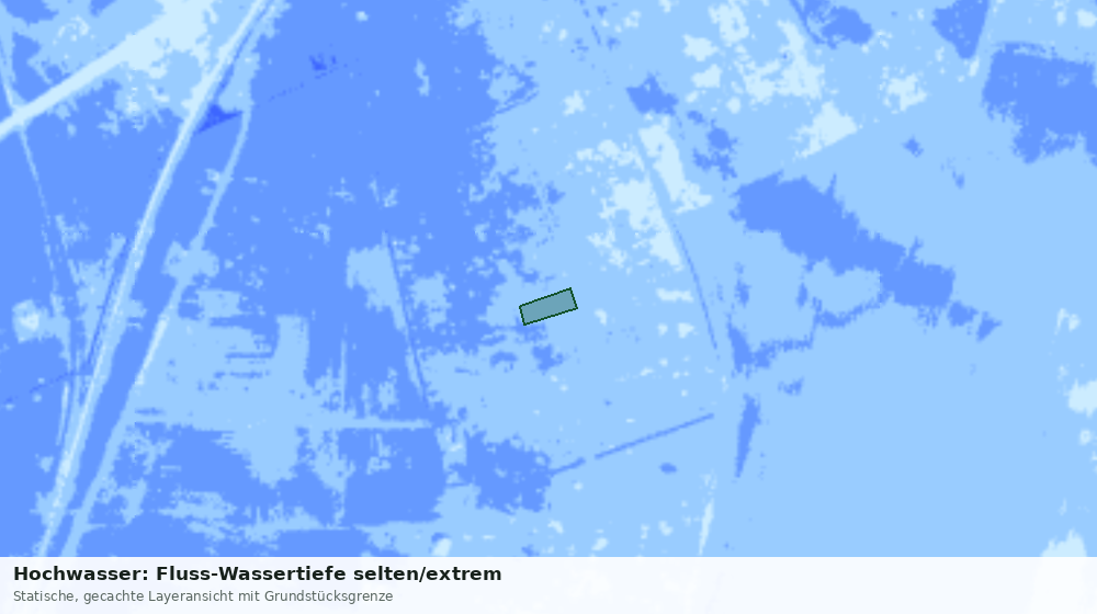 Statische Kartenansicht: Hochwasser: Fluss-Wassertiefe selten/extrem