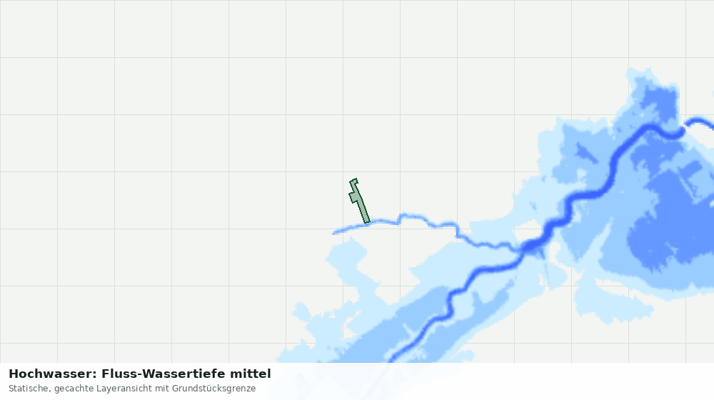 Statische Kartenansicht: Hochwasser: Fluss-Wassertiefe mittel