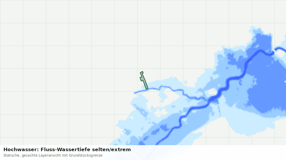 Statische Kartenansicht: Hochwasser: Fluss-Wassertiefe selten/extrem