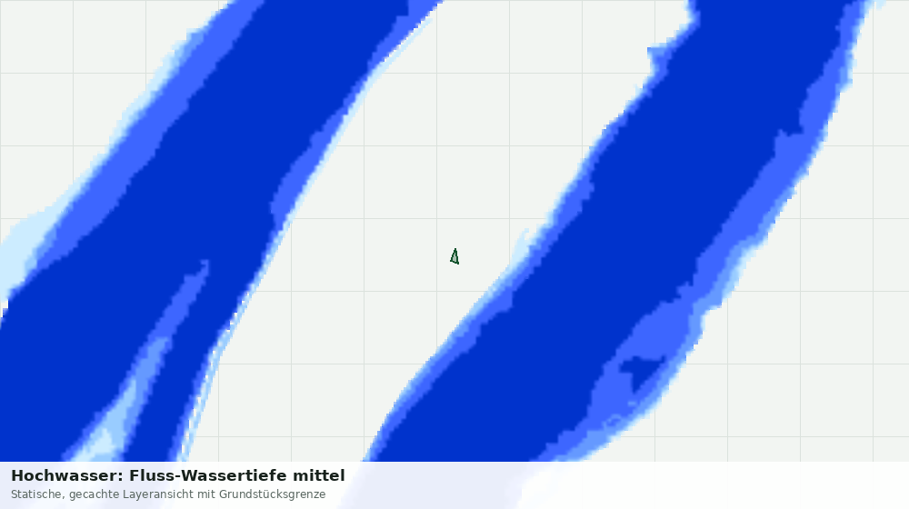 Statische Kartenansicht: Hochwasser: Fluss-Wassertiefe mittel