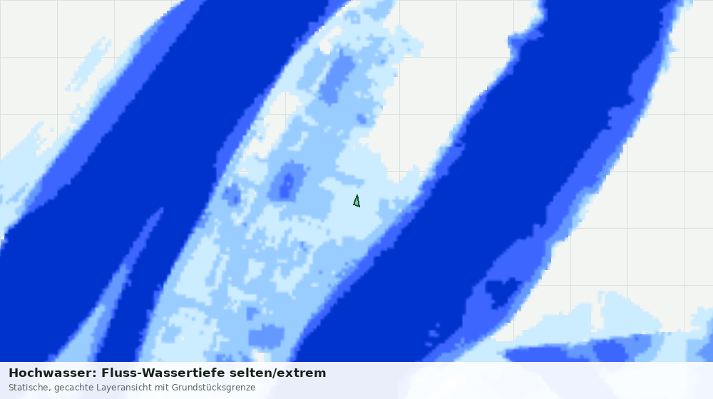 Statische Kartenansicht: Hochwasser: Fluss-Wassertiefe selten/extrem