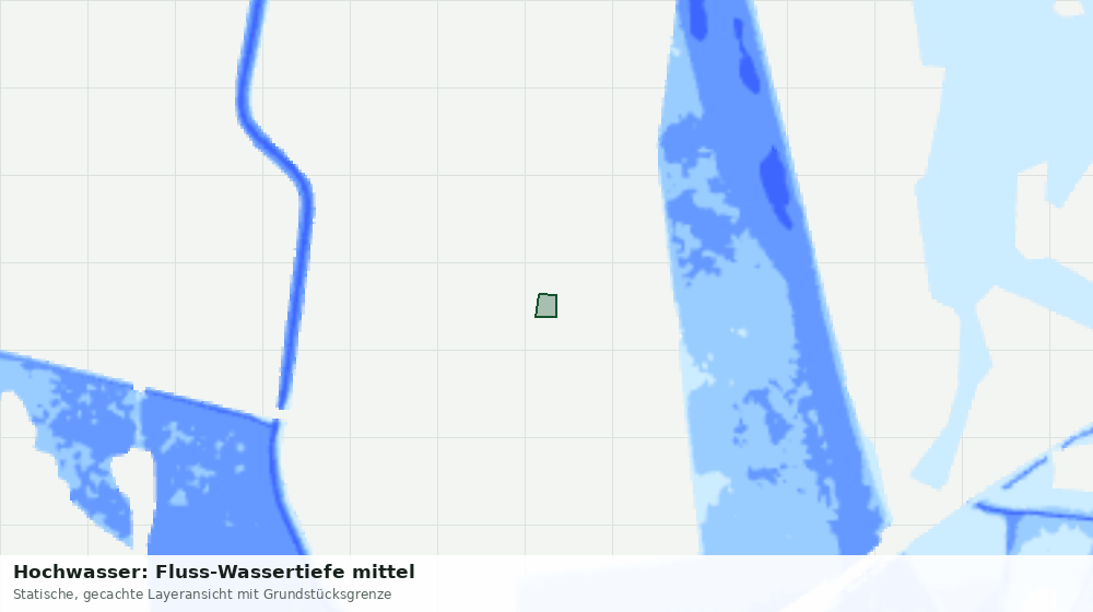 Statische Kartenansicht: Hochwasser: Fluss-Wassertiefe mittel