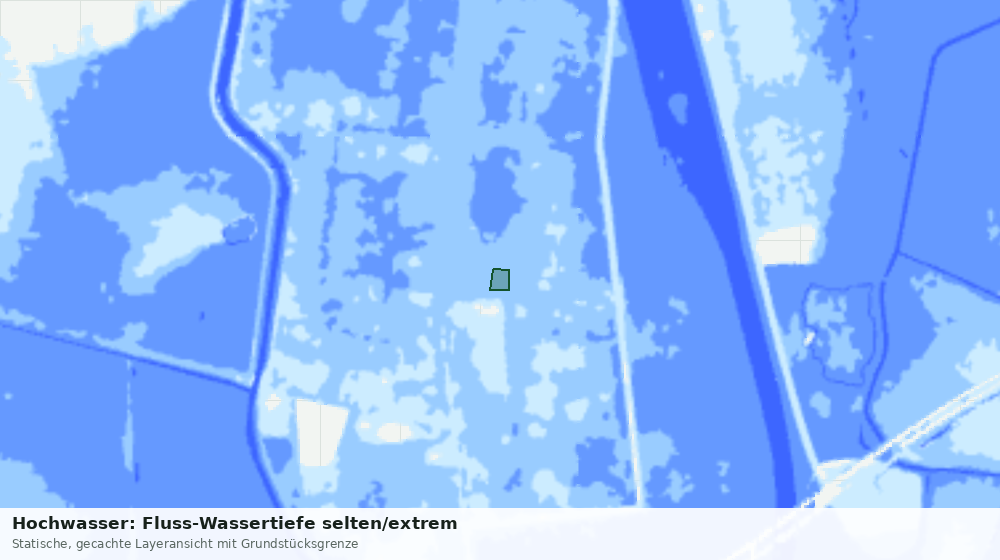 Statische Kartenansicht: Hochwasser: Fluss-Wassertiefe selten/extrem