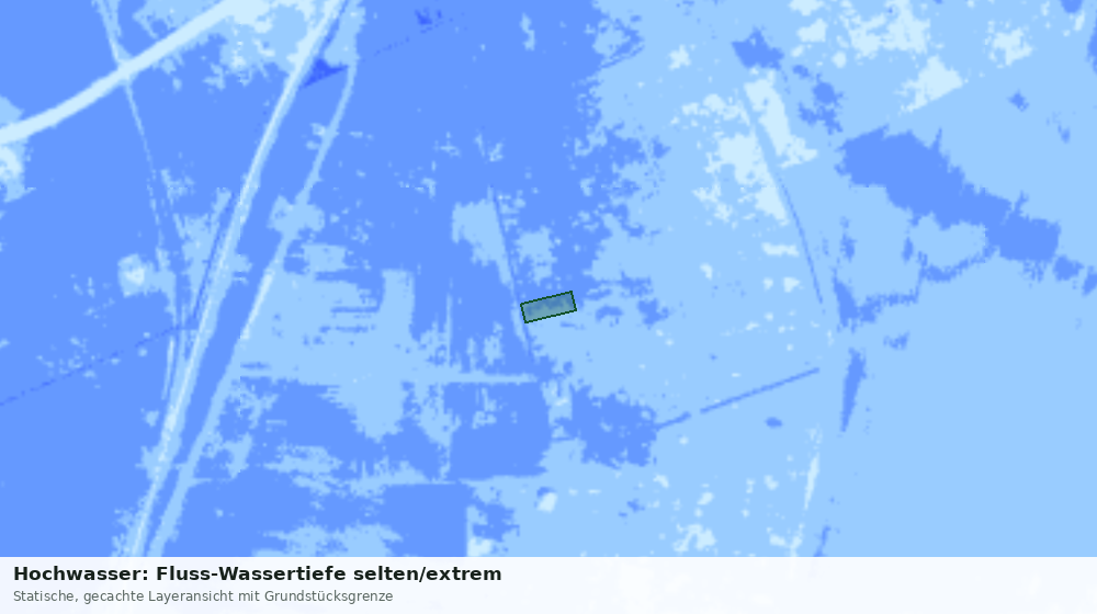 Statische Kartenansicht: Hochwasser: Fluss-Wassertiefe selten/extrem