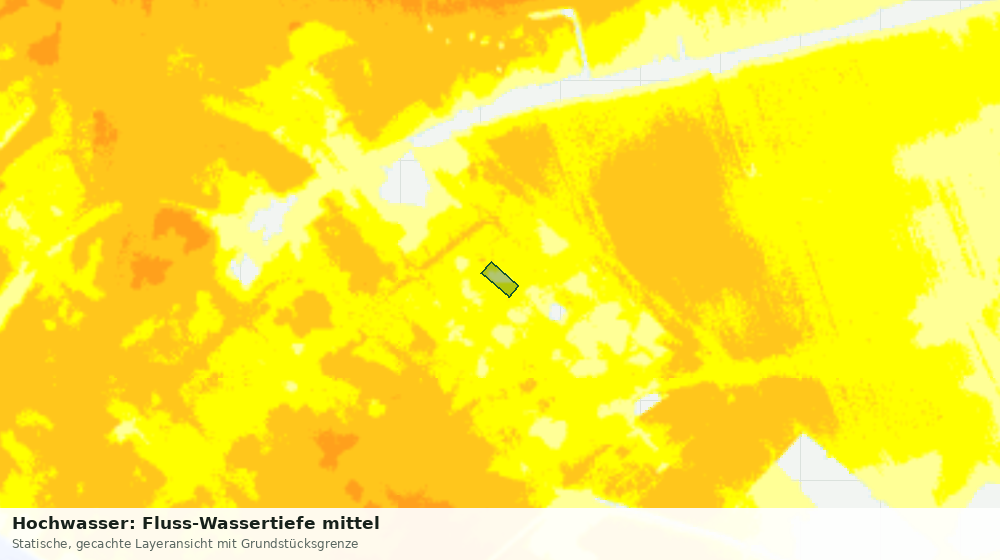Statische Kartenansicht: Hochwasser: Fluss-Wassertiefe mittel