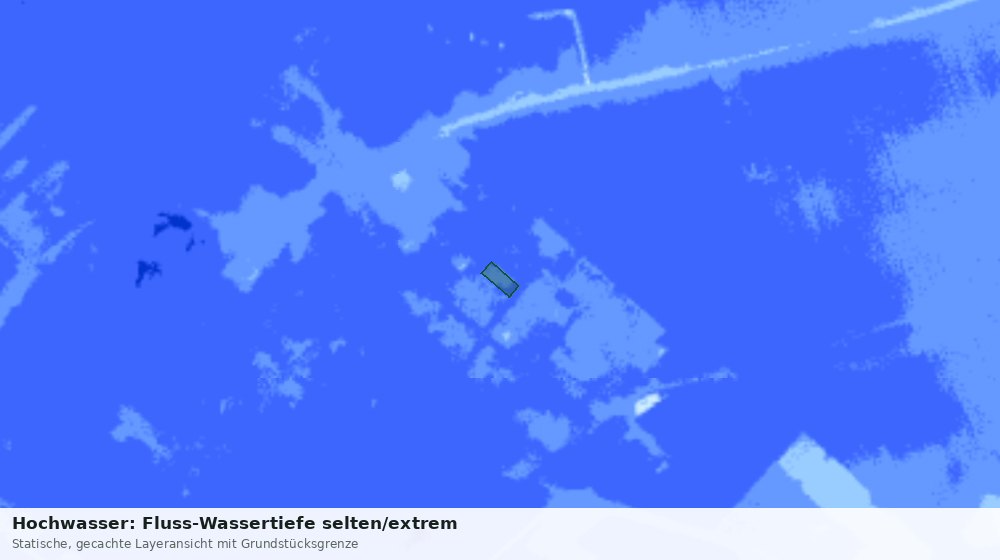Statische Kartenansicht: Hochwasser: Fluss-Wassertiefe selten/extrem