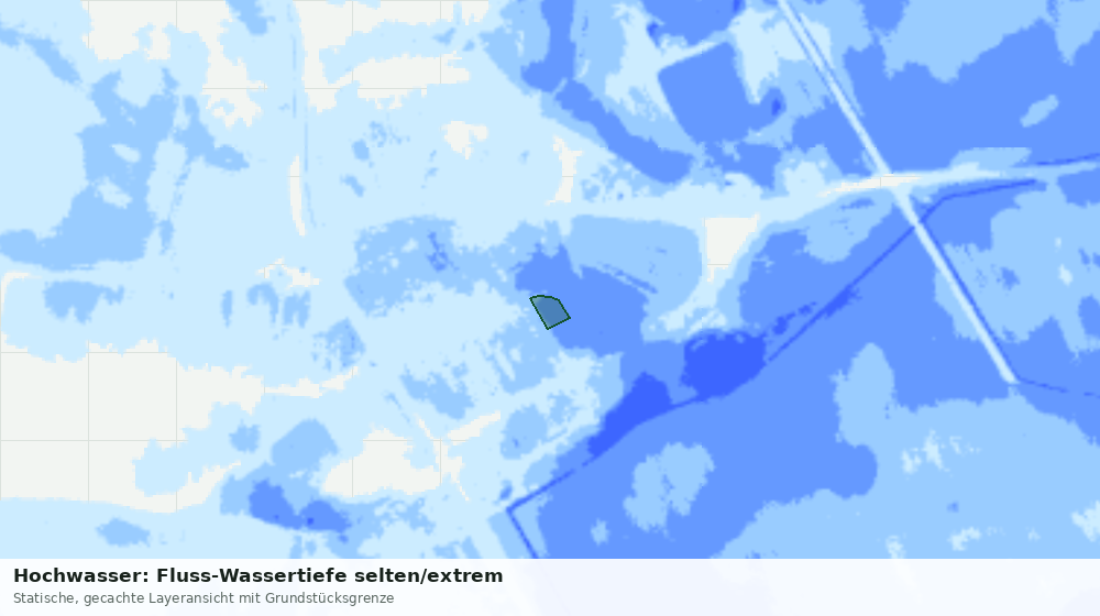 Statische Kartenansicht: Hochwasser: Fluss-Wassertiefe selten/extrem