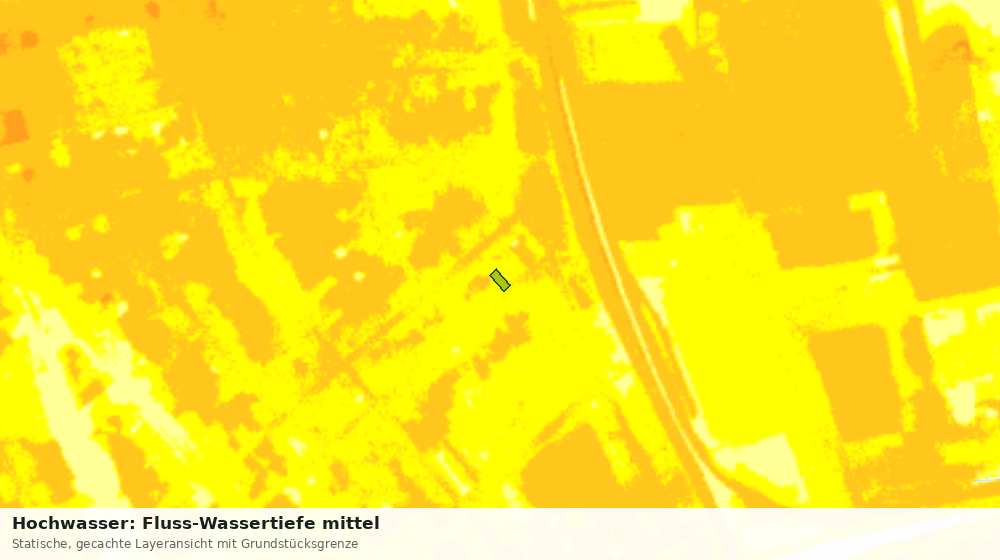 Statische Kartenansicht: Hochwasser: Fluss-Wassertiefe mittel