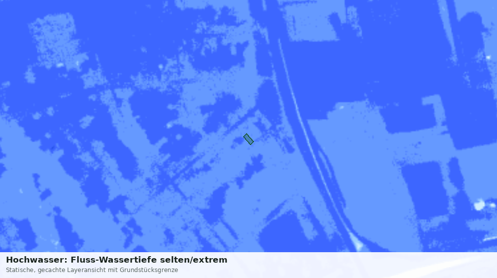 Statische Kartenansicht: Hochwasser: Fluss-Wassertiefe selten/extrem