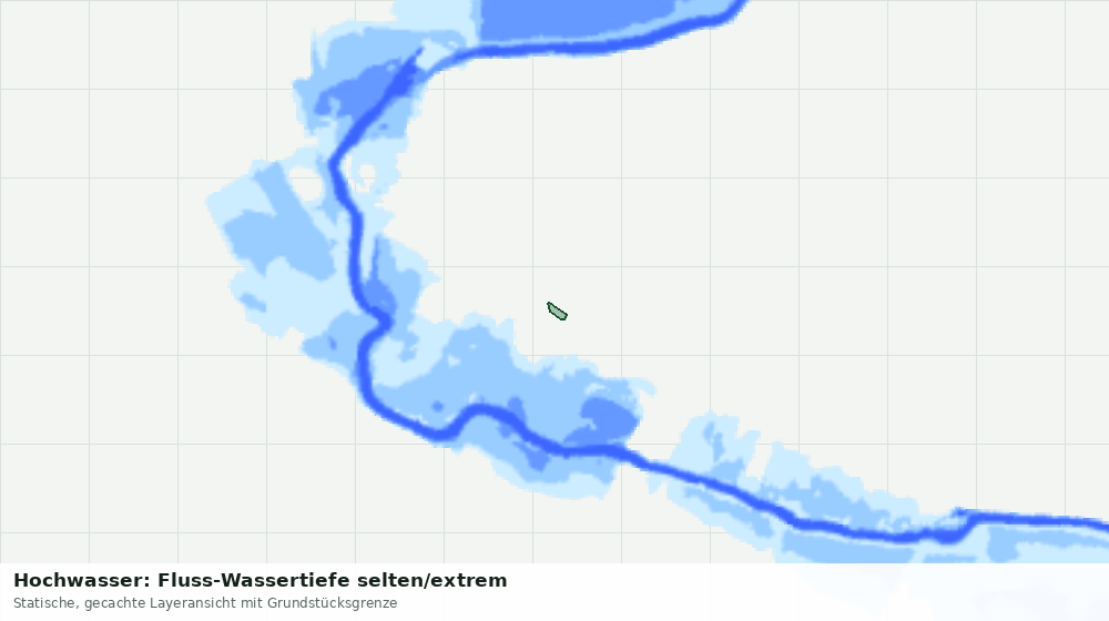 Statische Kartenansicht: Hochwasser: Fluss-Wassertiefe selten/extrem