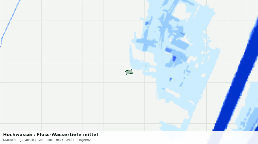 Statische Kartenansicht: Hochwasser: Fluss-Wassertiefe mittel