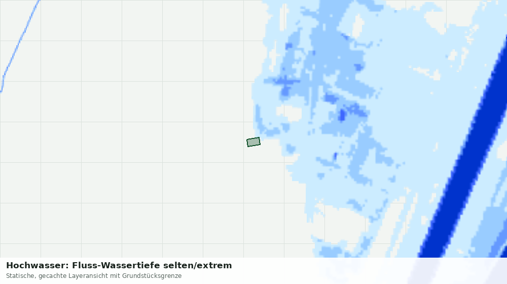 Statische Kartenansicht: Hochwasser: Fluss-Wassertiefe selten/extrem