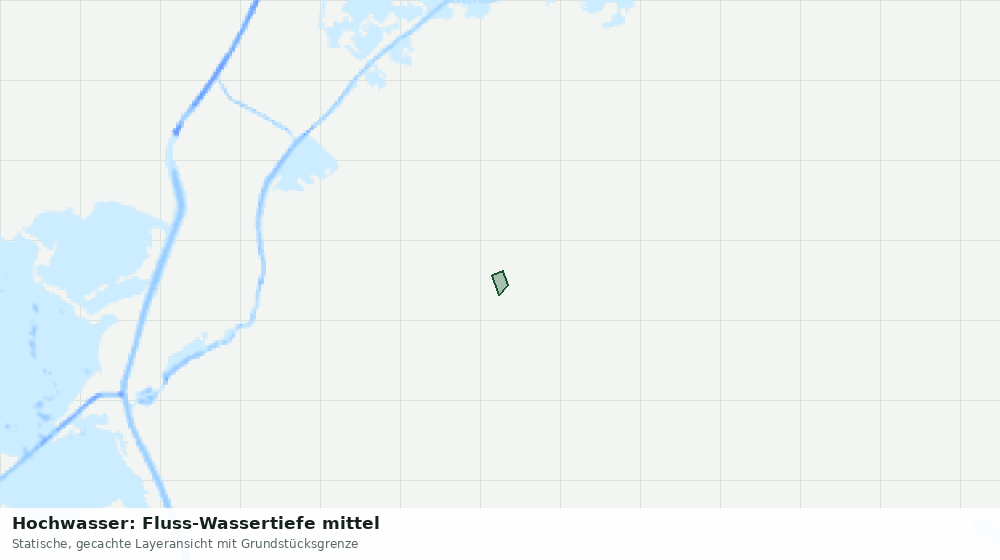 Statische Kartenansicht: Hochwasser: Fluss-Wassertiefe mittel