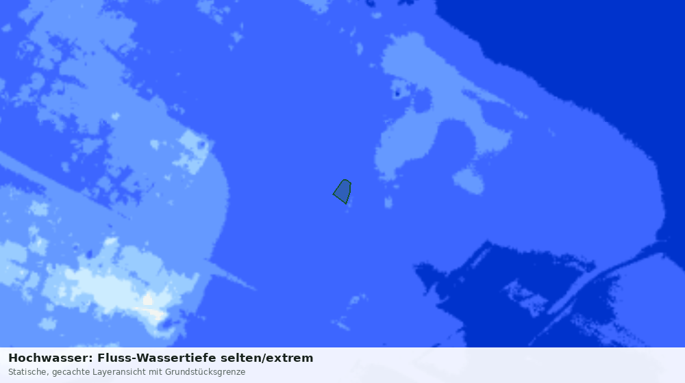 Statische Kartenansicht: Hochwasser: Fluss-Wassertiefe selten/extrem