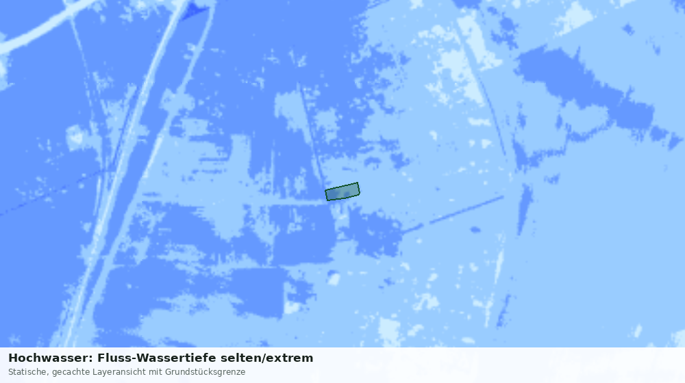 Statische Kartenansicht: Hochwasser: Fluss-Wassertiefe selten/extrem