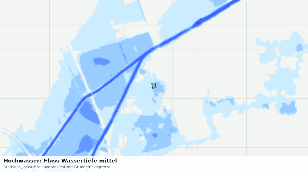 Statische Kartenansicht: Hochwasser: Fluss-Wassertiefe mittel