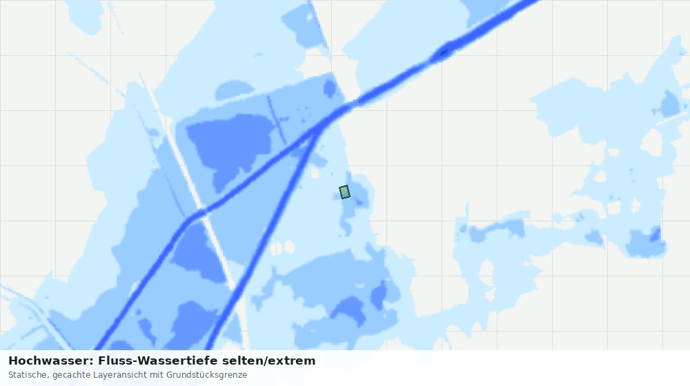 Statische Kartenansicht: Hochwasser: Fluss-Wassertiefe selten/extrem