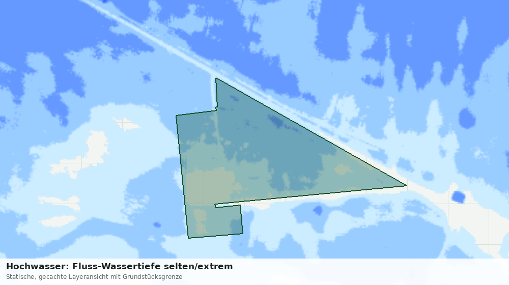 Statische Kartenansicht: Hochwasser: Fluss-Wassertiefe selten/extrem