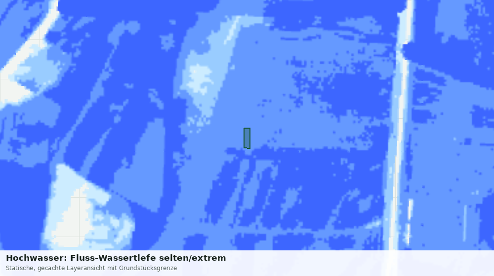 Statische Kartenansicht: Hochwasser: Fluss-Wassertiefe selten/extrem