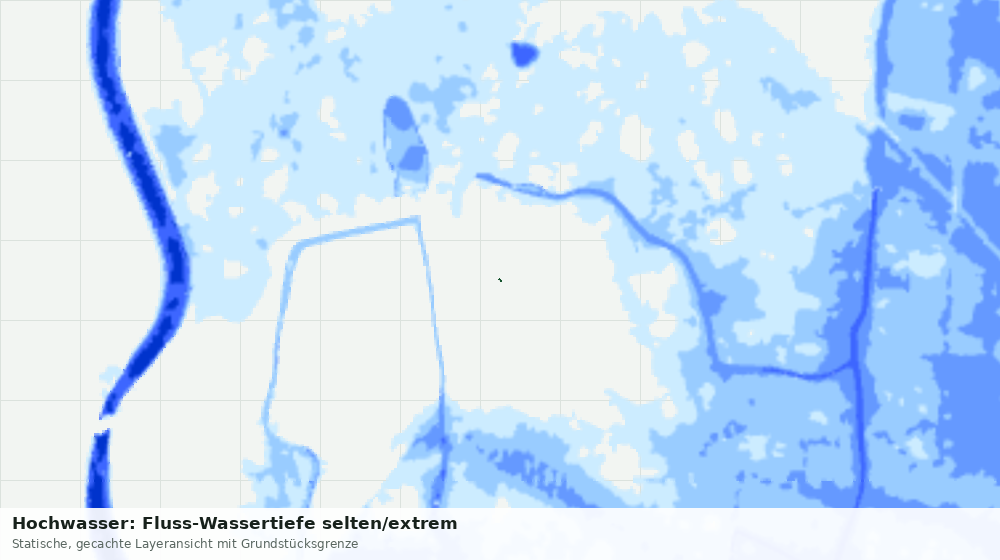Statische Kartenansicht: Hochwasser: Fluss-Wassertiefe selten/extrem