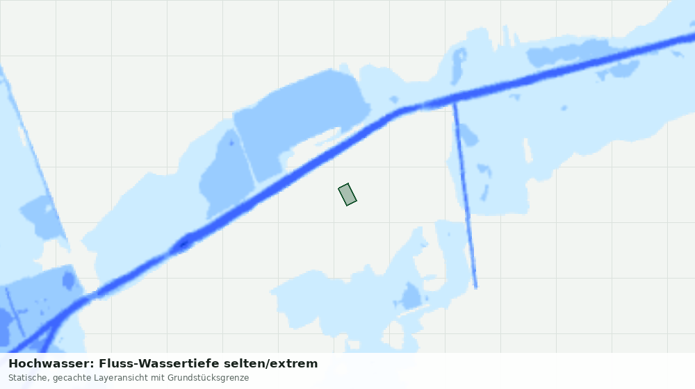 Statische Kartenansicht: Hochwasser: Fluss-Wassertiefe selten/extrem